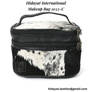 Bolsa de Cosméticos de Cuero Vacuno de Lujo, Organizador Portátil para Maquillaje - Product Image 2