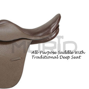 Nouvelle selle de dressage de saut à tout usage en cuir anglais Toutes les tailles disponibles Arbre en bois Produits de course de chevaux anglais d'Inde - Product Image 3