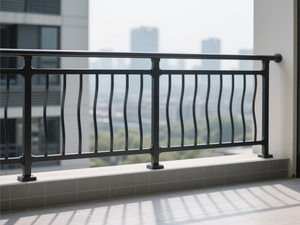Exterior Powder Coated Solid Rod Patio Handmade Decorative Ornamental Outdoor Galvanized Steel <strong>Balcony</strong> Metal <strong>Railing</strong> - Product Image 4