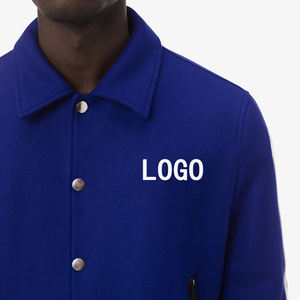 Veste universitaire d'hiver pour hommes broderie personnalisée patchs en chenille Streetwear en cuir PU longue et veste d'hiver en gros - Product Image 5