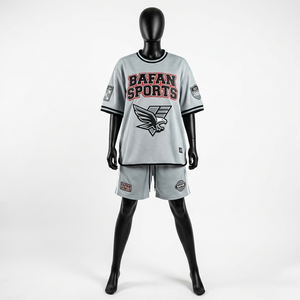 Premium 155 GSM Breathable Polyester Women <b>Mesh</b> Jersey Short <b>Set</b> Grey Soft Athletic Fit Custom Logo Women's <b>Sets</b> - Product Image 6