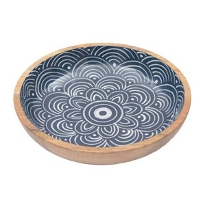 Bol de service en émail d'excellente qualité pour collations à utiliser pour les ustensiles de cuisine et la vaisselle de table Design classique Bols en bois - Product Image 3