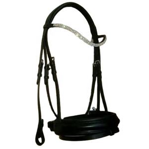 Super calidad Adams-Tack All Clear Dressage Horse Brida Extra ancha acolchada banda para la nariz Cuero cómodo Diseño personalizable - Product Image 1