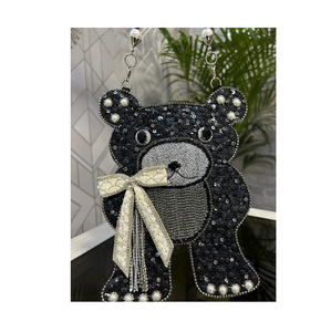 Vente chaude grande capacité ours en peluche broderie dessin animé sac à main écologique léger étanche Durable avec fermeture à glissière - Product Image 3