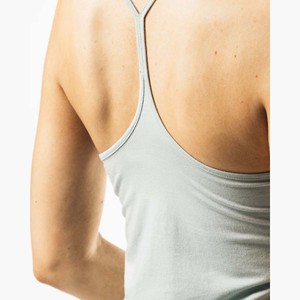 Camisola 92% de algodón y elastano para mujer, Top sin mangas transpirable de longitud completa, con dobladillo en el escote, perfil bajo y tirantes en la orilla del Norte, 8% - Product Image 4