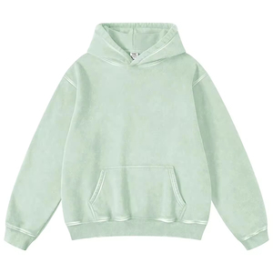 Nouveauté 2026 – Sweat à capuche homme hiver délavé à l'acide, broderie 3D, 100 % coton, coupe oversize, fabrication OEM en gros, fabriqué au Pakistan - Product Image 4