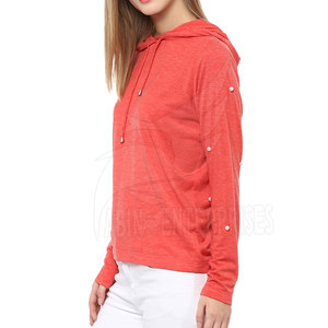 <b>Top</b> Trending Winter Warm Breathable High Quality Cotton Pullovers Women Oversized Hooded <b>Long</b> Casual Street Wear Plus Customized - Product Image 3