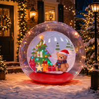 Globe de neige gonflable géant en PVC personnalisé pour cabine photo, design étanche pour événements de fin d'année, centres commerciaux, extérieur