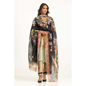 Conjunto de 3 Piezas en Satén Charmeuse Estampado IUSTKSD-1455 - Product Image 1