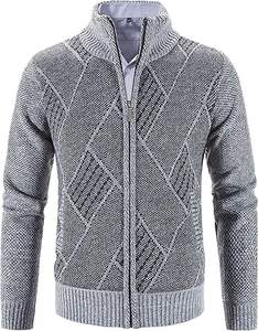 Pull en tricot décontracté pour homme W9592Y Knzhee Industry, anti-rides, anti-bouloches, respirant, fin, 100% coton, ample, uni, hiver - Product Image 5
