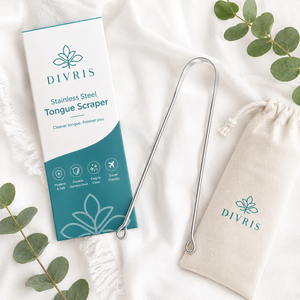 ที่ทำความสะอาดลิ้นรูปตัวยูสองด้าน Divris Copper พร้อมห่วงสำหรับทำความสะอาดช่องปาก - Product Image 5