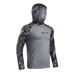 เสื้อฮู้ดตกปลาผู้ชายแบบใหม่ คุณภาพสูง แขนยาว UPF 50+ ไซส์ใหญ่ ระบายอากาศได้ดี - Product Image 1