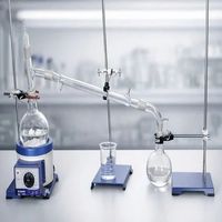 Kit Completo de Destilación de Vidrio Borosilicato, Capacidad de 500 ml, Condensador Liebig, Cabeza de Destilación, Soporte para Termómetro, Calentamiento por Manto