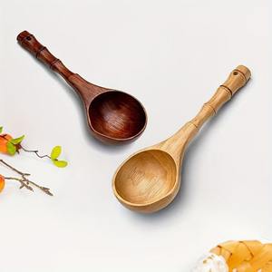 Hermoso Juego de Cucharas de Madera Hechas a Mano con Grabado Láser, Hechas de Madera Natural, Utensilios de Cocina Esenciales, Ecológicos, Más Vendidos - Product Image 5