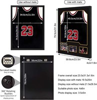 Cadre photo mural pour maillots de sport (basketball, football) – Vitrine de présentation verticale murale très populaire
