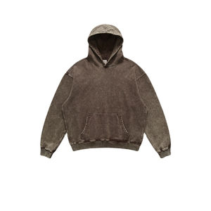 Sudadera con capucha lavada con ácido de piedra de alta calidad, serie High Street, suéter viejo, sudadera Vintage lavada con piedra de gran tamaño - Product Image 1