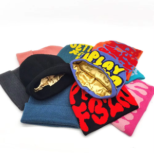 Jacquard <b>Hat</b> Wholesale High Quality Custom <b>Men</b> Women Pure Color Full Wool Soft Warm <b>Winter</b> <b>Hats</b> - Product Image 4