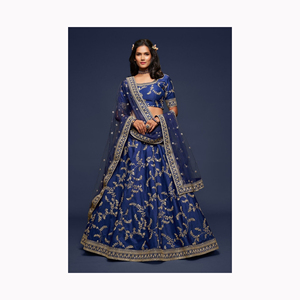 Recepción de color blanco étnico vintage diseñador especial de longitud larga Lehenga y Choli para mujeres - Product Image 5