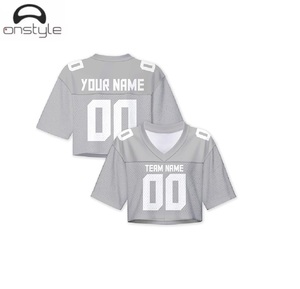 Custom sublimation <b>women</b> crop football <b>jerseys</b> breathable quick dry fabric crop sports <b>jerseys</b> <b>for</b> school team training practice - Product Image 1