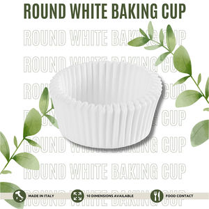 ถ้วยอบคัพเค้กทรงกลมสีขาวแบบใช้แล้วทิ้งกระดาษกันไขมันปรับแต่งได้ตามต้องการขนาดแตกต่างกัน - Product Image 6
