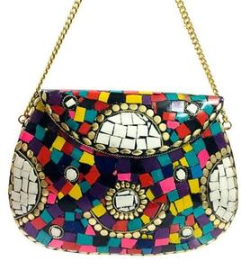 Mosaico de mármol colorido con acabado brillante, hecho a mano, duradero - bajo precio - artesanos ecológicos - Product Image 1