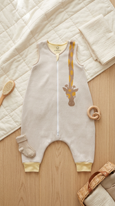 Sac de couchage pour bébé en coton biologique 100% tricoté, respirant, écologique, avec motif animal mignon, fermeture éclair bidirectionnelle, couleur personnalisée, OEM/ODM - Product Image 6