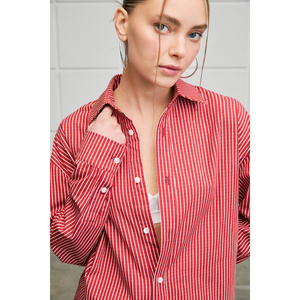 Camisa a Rayas con Botones de Corte Regular para Mujer GRIMELANGE RASPALL - Product Image 4