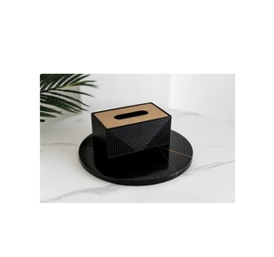 Caja de pañuelos de mármol para oficina y hogar, artículo decorativo de mesa para artesanía, caja de pañuelos de mármol para precio al por mayor - Product Image 2