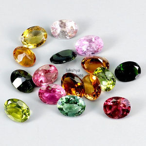 Piedras preciosas facetadas de corte ovalado de turmalina Natural de 8x10mm para fabricación de joyas, cuentas sueltas calibradas de piedra de turmalina múltiple al por mayor - Product Image 5