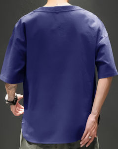 Camiseta de Hombre de Algodón, Camiseta Holgada con Logotipo Personalizado Serigrafiado, Ropa Urbana Cómoda, Camiseta al por Mayor con Hombros Caídos - Product Image 2