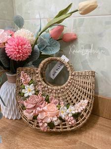 Sac à main en jonc de mer tissé à la main au meilleur prix avec différents designs et tailles spécialisés pour les vacances d'été - Product Image 6