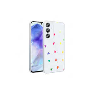 Coque transparente à motif fraise pour Samsung Galaxy A55/A57/A53/A24/A22, en TPU souple, Zore Folk Folk Hard - Product Image 2