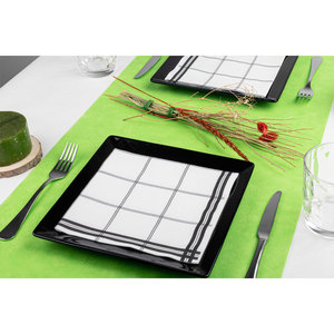 Serviettes imprimées Lyon noires 40x40cm, tissu doux et absorbant, B2B - Product Image 3