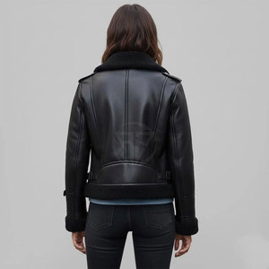 Veste en cuir d'agneau d'hiver inspirée du luxe avec un design respirant en tricot, écologique et offrant une sensation de chaleur - Product Image 5