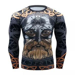 ชุดรัชการ์ดสำหรับผู้ชาย,ชุดออกกำลังกายแขนยาวผ้าฝ้ายระเหิดโพลีเอสเตอร์ชุดรัชการ์ดแบบกำหนดเองสำหรับผู้ชาย - Product Image 6