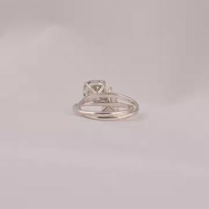 14KT Solid Gold Classic Luxury Engagement Ring Girls' Triangle Square Cushion Cut Lab Grown Diamond IGI Certified - Product Image 5