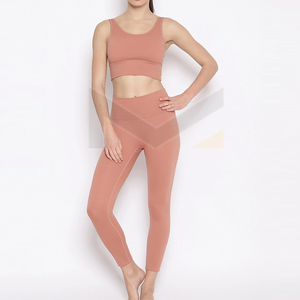 Ensemble de soutien-gorge et Leggings de Yoga pour femmes, vêtements d'entraînement personnalisés, grande taille - Product Image 1