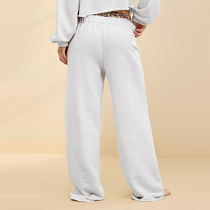 Joggers en coton éponge français personnalisés pantalons de survêtement à jambes larges pour femmes pantalons de survêtement baggy à jambes droites pantalons <span class=keywords><strong>taille</strong></span> <span class=keywords><strong>haute</strong></span> pour femmes - Product Image 6
