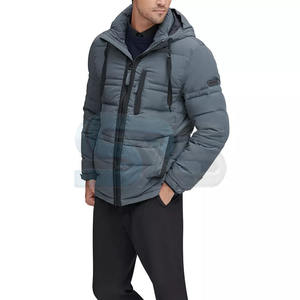 Manteau à bulles en coton matelassé pour hommes veste d'hiver épaisse et chaude à capuche avec logo personnalisé pour l'extérieur vente en gros - Product Image 3