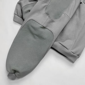 Nueva venta al por mayor de ropa de calle personalizada de alto peso 100% algodón sudaderas con capucha de gran tamaño Casual para hombre Colorblock Hooded Pullover - Product Image 2