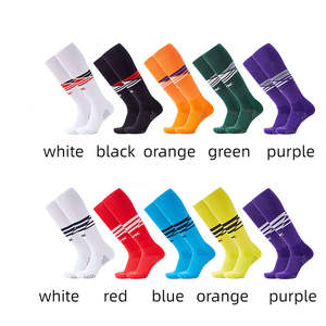 Wholesale Football <b>Socks</b> Classic Stripe Pattern Non slip <b>Socks</b> With Terry Cushion Wear-resisting <b>Knee</b> <b>High</b> Soccer <b>Socks</b> - Product Image 2