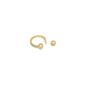Pendientes de Aro de Oro Sólido de 9K con Bolas de Oro - Hechos en España Disponibles en 10K 14K 18K - Product Image 3