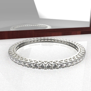 Avarta Jewellery Brazalete de plata de ley 92,5 con 25 centavos cada uno Diamantes americanos de grado 5A-Piezas individuales - Product Image 4