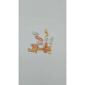 ตะขอเกี่ยวรูปตัว S ชุบทองคำ 18K เงิน และโรสโกลด์ พร้อมห่วงวงกลมทองแดง สำหรับทำเครื่องประดับ บรรจุในถุง 2 ชิ้น - Product Image 3