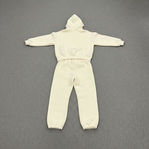 Ensemble survêtement pour homme en molleton polyester/coton surdimensionné, sweat-shirt et pantalon de survêtement, poids moyen, imprimé hip-hop, 2 pièces, pour l'hiver - Product Image 6