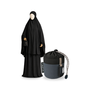 Robe de prière musulmane portable TAKVA SalahWear, longue, sans manches, vêtements modestes pour femmes, couleur unie - Product Image 1