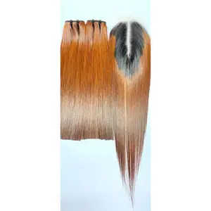 Genius Weft Hair Extensions Sale Virgin Hair Beauty And Personal Care Customized Packaging Vietnam Manufacturer