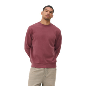 เสื้อสเวตเตอร์คอกลมของผู้ชายเสื้อสเวตเตอร์คอกลมผ้าฝ้าย100% สไตล์ลำลองฤดูหนาวลวดลายทึบปรับแต่งดีไซน์และโลโก้ - Product Image 2