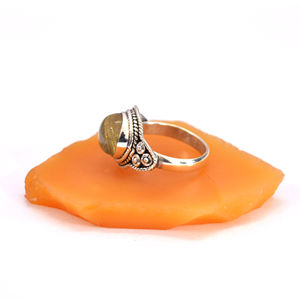 Anillo de piedras preciosas de cuarzo rutilo dorado y plateado al por mayor para bodas, fiestas y aniversarios, regalo de piedra curativa - Product Image 2