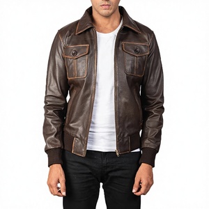 แจ็คเก็ตหนังคุณภาพพรีเมียมขายส่งสำหรับผู้ชายและผู้หญิง แจ็คเก็ตหนังแท้คลาสสิกสำหรับฤดูหนาว ราคาโรงงานโดยตรง รับผลิตแบบ OEM - Product Image 1